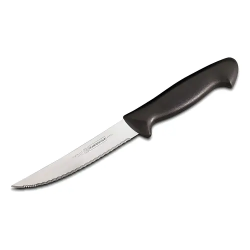 Knife Stainless Steel Steak 1 Pc, Polypropylene Handle Material, Micro Serrated Edge Type, 5" Overall Length, Mirror Polished Finish