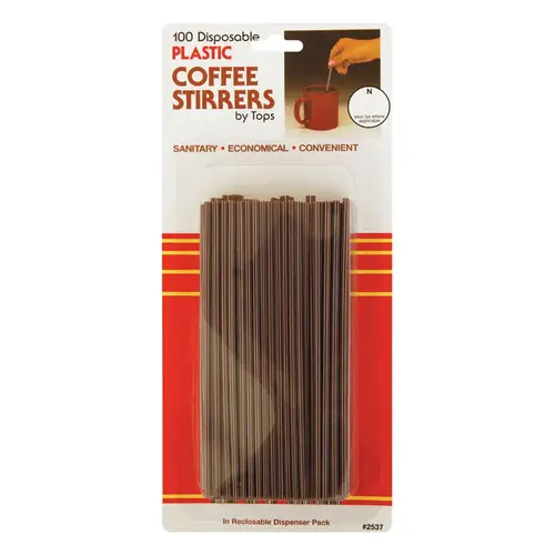 Coffee Stirrers Fitz-All Plastic Brown Brown Coffee Stirrers Fitz-All Plastic Brown Brown