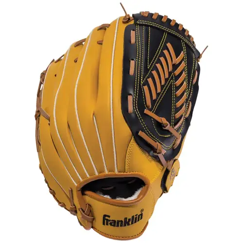 Baseball Glove Black/Tan Synthetic Leather Right-handed 13" Black/Tan Baseball Glove Black/Tan Synthetic Leather Right-handed 13" Black/Tan