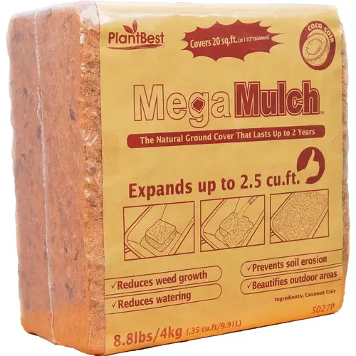 Mulch Mega Brown Cocoa Shell 2.5 cu ft Brown Mulch Mega Brown Cocoa Shell 2.5 cu ft Brown