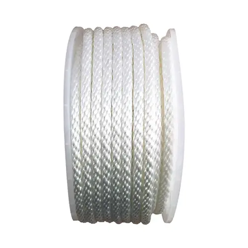 Rope Lehigh 3/8" D X 125 ft. L White Solid Braided Nylon White Rope Lehigh 3/8" D X 125 ft. L White Solid Braided Nylon White