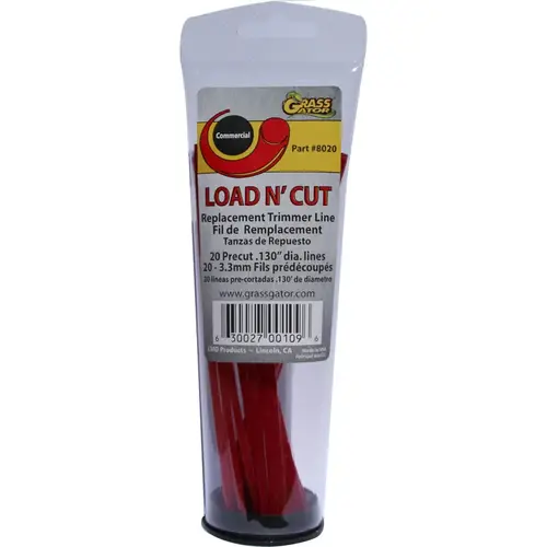 Trimmer Line Commercial Grade .130" D X 6" L Red Trimmer Line Commercial Grade .130" D X 6" L Red