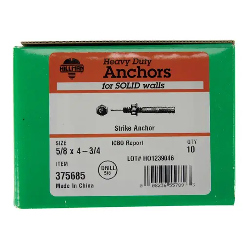 Strike Anchor 5/8" D X 4-3/4" L Steel Round Head Strike Anchor 5/8" D X 4-3/4" L Steel Round Head