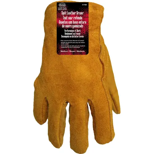 Driver Gloves, Men's, M, Keystone Thumb, Open, Shirred Elastic Back Cuff, Cowhide Leather, Brown Driver Gloves, Men's, M, Keystone Thumb, Open, Shirred Elastic Back Cuff, Cowhide Leather, Brown