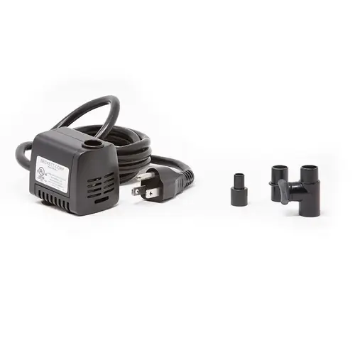 Fountain Pump 2.26 ft. 1/64 HP 90 gph 115 V Black Fountain Pump 2.26 ft. 1/64 HP 90 gph 115 V Black