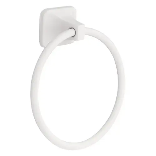 Towel Ring Futura White 5.91" L Die Cast Zinc White Towel Ring Futura White 5.91" L Die Cast Zinc White