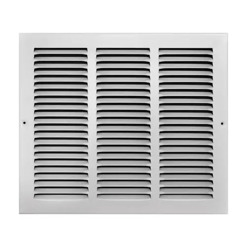 Return Air Grille 12" H X 14" W 1-Way Powder Coat White Steel Powder Coat