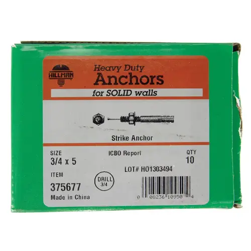 Strike Anchor 3/4" D X 5" L Steel Round Head Strike Anchor 3/4" D X 5" L Steel Round Head