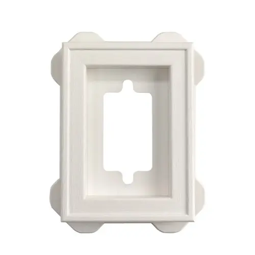 Mounting Block 8" H X 6-5/16" L Prefinished White Copolymer Prefinished