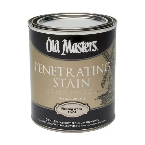 Penetrating Stain Semi-Transparent Pickling White Oil-Based 1 qt Pickling White Penetrating Stain Semi-Transparent Pickling White Oil-Based 1 qt Pickling White