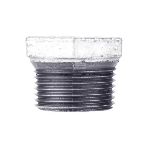 Hex Bushing 1-1/4" MIP each X 3/4" D FIP Galvanized Malleable Iron Galvanized Hex Bushing 1-1/4" MIP each X 3/4" D FIP Galvanized Malleable Iron Galvanized