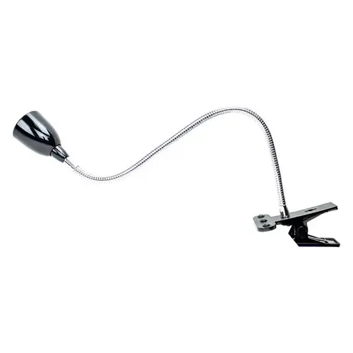 Gooseneck Clip-On Lamp 22" Semi-Gloss Black Semi-Gloss Gooseneck Clip-On Lamp 22" Semi-Gloss Black Semi-Gloss
