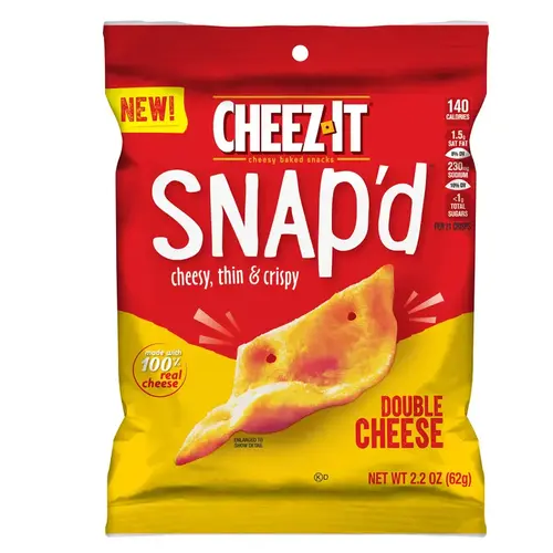 Chips Snap'd Double Cheese 2.2 oz Bagged - pack of 6 Chips Snap'd Double Cheese 2.2 oz Bagged - pack of 6