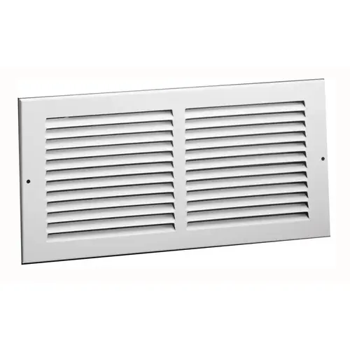 Return Air Grille 8" H X 10" W 1-Way Powder Coat White Steel Powder Coat Return Air Grille 8" H X 10" W 1-Way Powder Coat White Steel Powder Coat