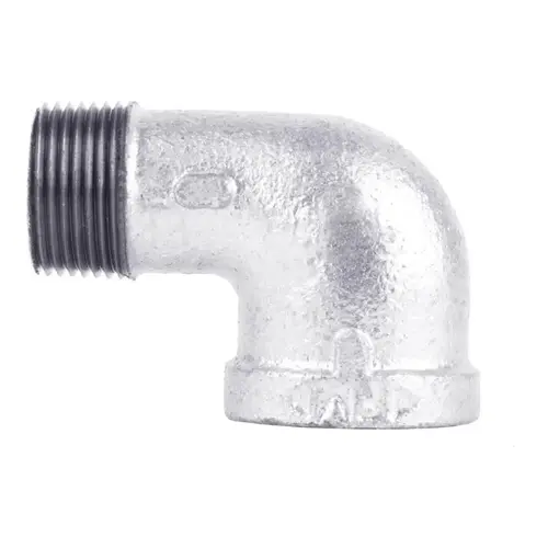 90 Degree Street Elbow 3/4" FIP each T X 3/4" D MIP Galvanized Malleable Iron Galvanized 90 Degree Street Elbow 3/4" FIP each T X 3/4" D MIP Galvanized Malleable Iron Galvanized