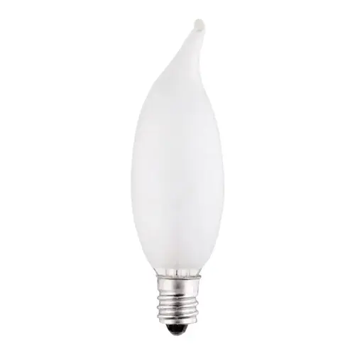 Incandescent Bulb 25 W CA8 Decorative E12 (Candelabra) Warm White Frosted Pair Incandescent Bulb 25 W CA8 Decorative E12 (Candelabra) Warm White Frosted Pair