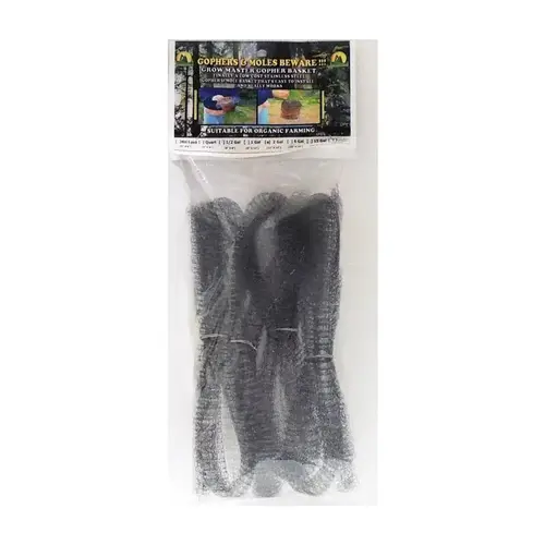 Gopher Wire Basket 12" W Gray Stainless Steel Gray