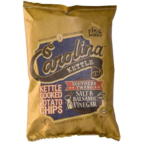 Potato Chips Carolina Salt & Balsamic Vinegar 2 oz Bagged - pack of 20