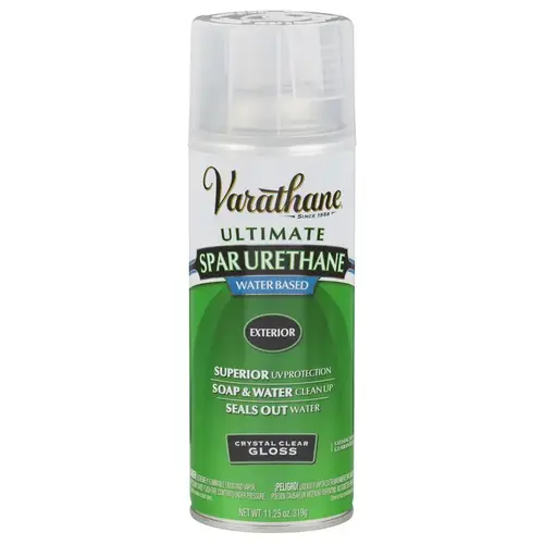Spar Urethane Spray Transparent Gloss Crystal Clear Water-Based Urethane Modified Alkyd Spar Urethan Crystal Clear - pack of 6 Spar Urethane Spray Transparent Gloss Crystal Clear Water-Based Urethane Modified Alkyd Spar Urethan Crystal Clear - pack of 6