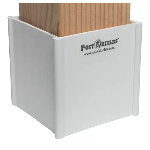 Fence Post Protection . 4" H X 4" W X 4" L Plastic White Plastic - pack of 10 Fence Post Protection . 4" H X 4" W X 4" L Plastic White Plastic - pack of 10