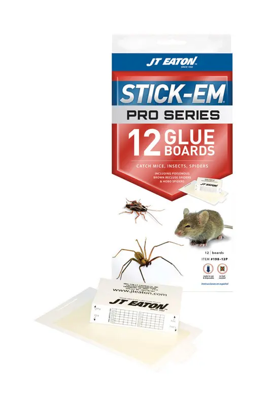 JT Eaton Glue Board Stick-Em Pro Series For Insects/Mice/Spiders - pack of 12 198-12P-XCP12