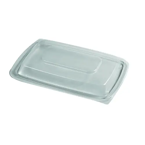 D & W Fine Pack Entree 10.25 Inch Oblong Flat Rim Vented Lid Cover, 240 Each D & W Fine Pack Entree 10.25 Inch Oblong Flat Rim Vented Lid Cover, 240 Each