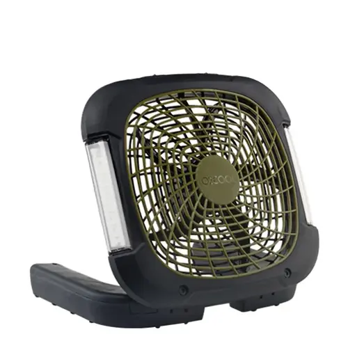 Portable Camping Fan With Lights 12.01" H X 10" D 2 speed Black Portable Camping Fan With Lights 12.01" H X 10" D 2 speed Black