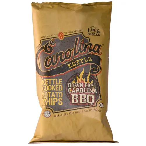 Potato Chips Carolina Down East BBQ 5 oz Bagged - pack of 14