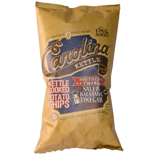 Potato Chips Carolina Salt & Balsamic Vinegar 5 oz Bagged - pack of 14
