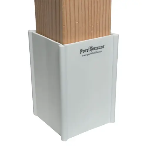 Fence Post Protection . 6" H X 4" W X 4" L Plastic White Plastic - pack of 10 Fence Post Protection . 6" H X 4" W X 4" L Plastic White Plastic - pack of 10