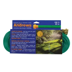 Andrews 10-12349 Sprinkler/Soaker Hose 1" D X 100 ft. L Green Green