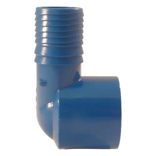 Elbow Blue Twister 1" Insert in to X 1" D FPT Acetal Elbow Blue Twister 1" Insert in to X 1" D FPT Acetal