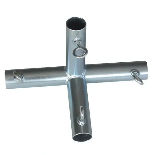 Connector 1" Round T X 1" D Galvanized Carbon Steel 10" L Galvanized Connector 1" Round T X 1" D Galvanized Carbon Steel 10" L Galvanized