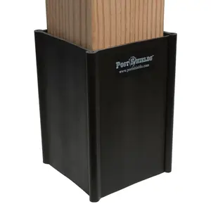 Post Shields Inc. 5282712020 Fence Post Protection . 6" H X 4" W X 4" L Plastic Brown Plastic