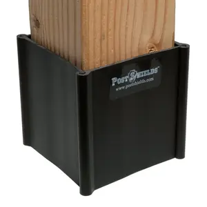 Post Shields Inc. 5282711020 Fence Post Protection . 4" H X 4" W X 4" L Plastic Brown Plastic