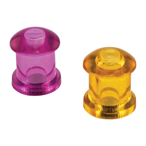 Magnetic Push Pins .625" L X .5" W Assorted Neodymium/Plastic Assorted
