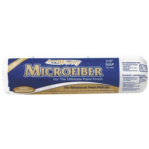 Paint Roller Cover Pro-Line Microfiber 18" W X 3/8" White Paint Roller Cover Pro-Line Microfiber 18" W X 3/8" White