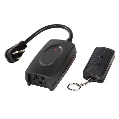 Remote and Plug-in Receiver Kit 13 amps Wireless Black Black