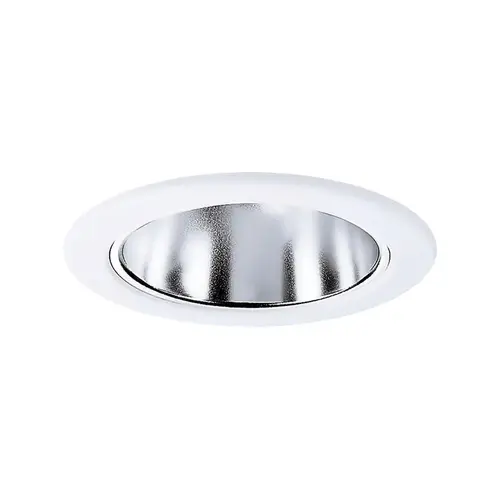 Specular Reflector, 5 in Dia, Metal/Plastic, White Specular Reflector, 5 in Dia, Metal/Plastic, White