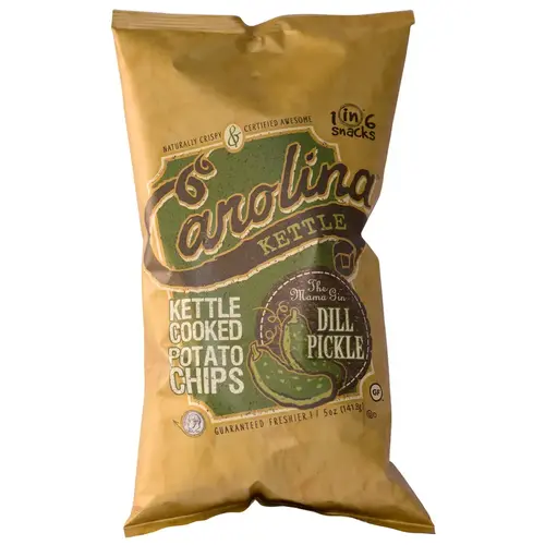 Potato Chips Carolina Dill Pickle 5 oz Bagged - pack of 14