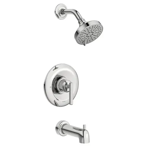 Gibson Series Tub and Shower Faucet, Standard Showerhead, 1.75 gpm Showerhead, Diverter Tub Spout, 1-Handle Chrome Plated Gibson Series Tub and Shower Faucet, Standard Showerhead, 1.75 gpm Showerhead, Diverter Tub Spout, 1-Handle Chrome Plated