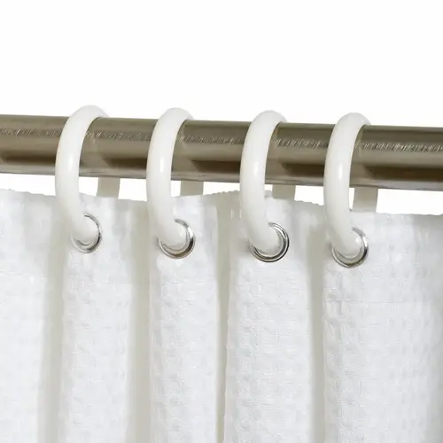 Shower Curtain Rings White Plastic White