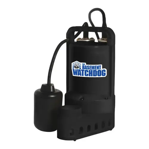 Sump Pump 1/2 HP 3900 gph Thermoplastic Tethered Float Switch AC Submersible Black Sump Pump 1/2 HP 3900 gph Thermoplastic Tethered Float Switch AC Submersible Black