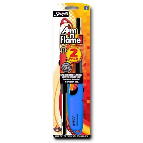 Utility Lighter Aim'nFlame Torch Flame Assorted Pair Utility Lighter Aim'nFlame Torch Flame Assorted Pair
