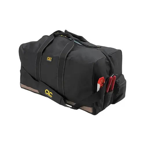 Gear Bag 12" W X 12" H Polyester 7 pocket Black/Tan Black/Tan