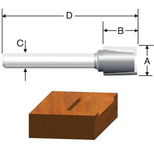 Router Bit 3/4" D X 3/4 x 25/32" X 1-1/2" L Carbide Tipped Hinge Mortise Router Bit 3/4" D X 3/4 x 25/32" X 1-1/2" L Carbide Tipped Hinge Mortise