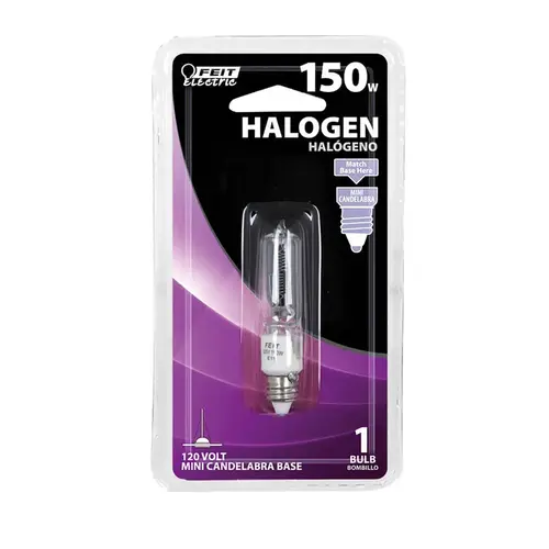 Halogen Bulb 150 W T4 Decorative 2200 lm Bright White Clear Halogen Bulb 150 W T4 Decorative 2200 lm Bright White Clear