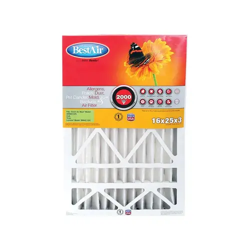 16 In. x 25 In. x 3 In. Trion Air Bear MERV 11 Deep Pleat Furnace Filter