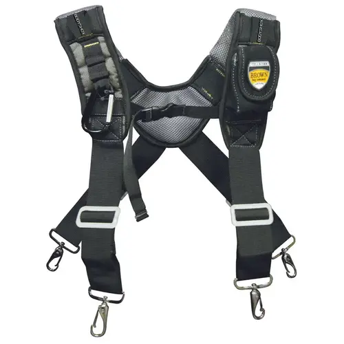 Suspenders 19" L X 1.75" W Foam Black Black Suspenders 19" L X 1.75" W Foam Black Black