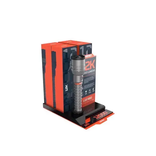 12k Lumens Usb-c Rechargeable Flashlight With Power Bank Gray